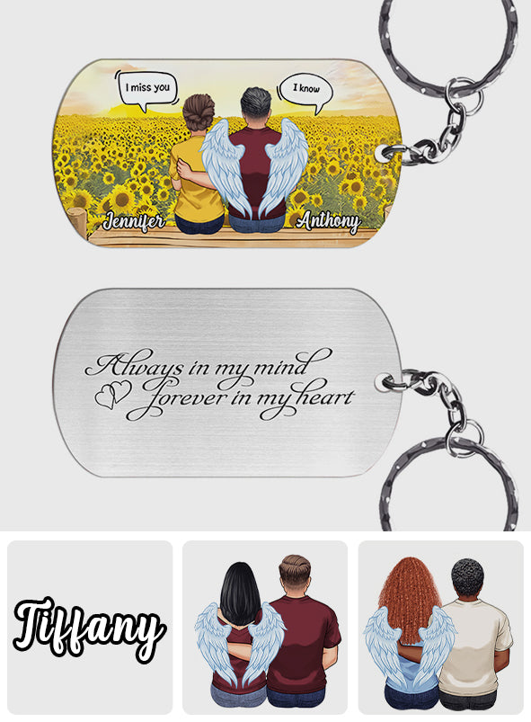 Always On Our Mind - Personalized Memorial Stainless Steel Keychain