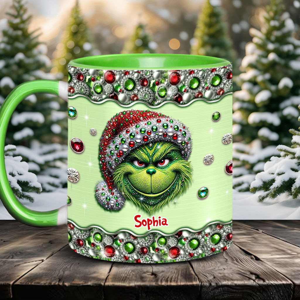 Mug personnalisé « Étole de Noël » Sparkle Holiday - Décoration de Noël