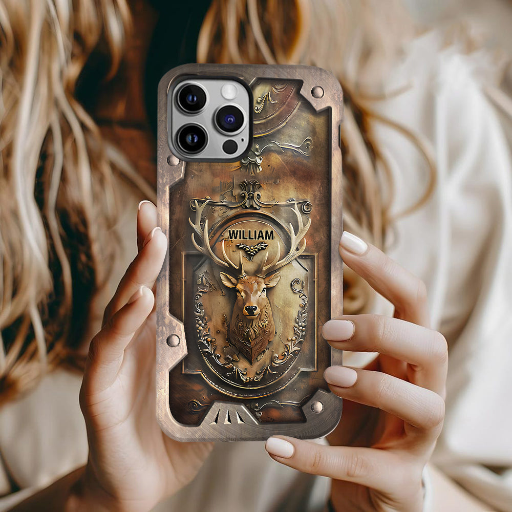 Coque de téléphone personnalisée avec motif de chasse au cerf - Étui de téléphone imprimé intégral