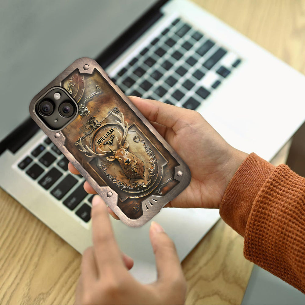 Coque de téléphone personnalisée avec motif de chasse au cerf - Étui de téléphone imprimé intégral