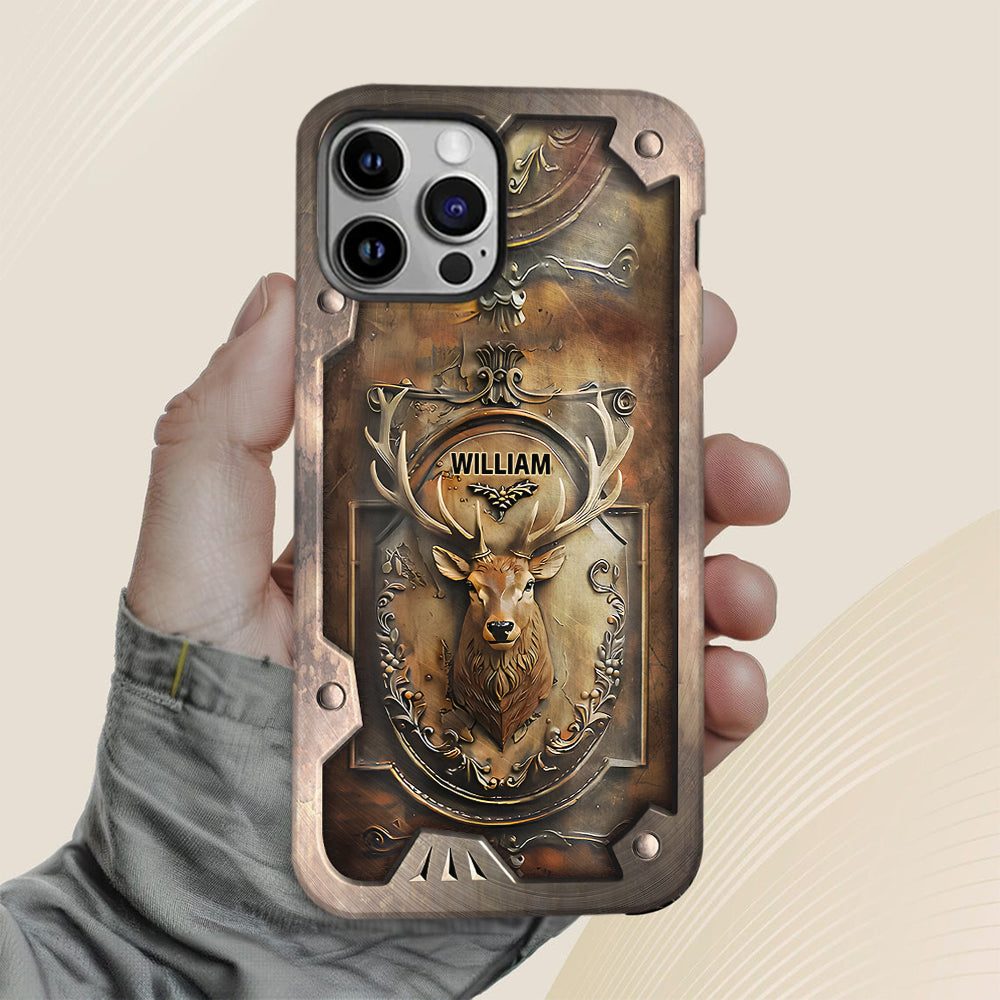 Coque de téléphone personnalisée avec motif de chasse au cerf - Étui de téléphone imprimé intégral