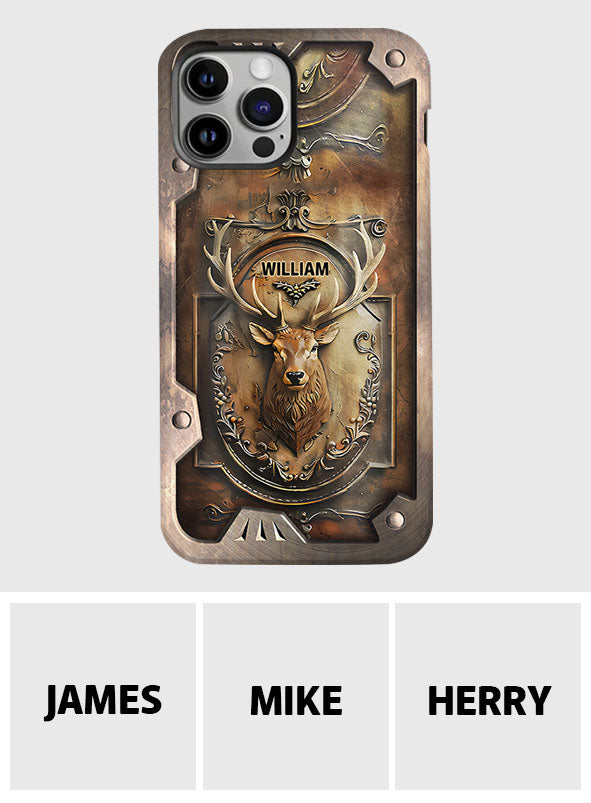 Coque de téléphone personnalisée avec motif de chasse au cerf - Étui de téléphone imprimé intégral
