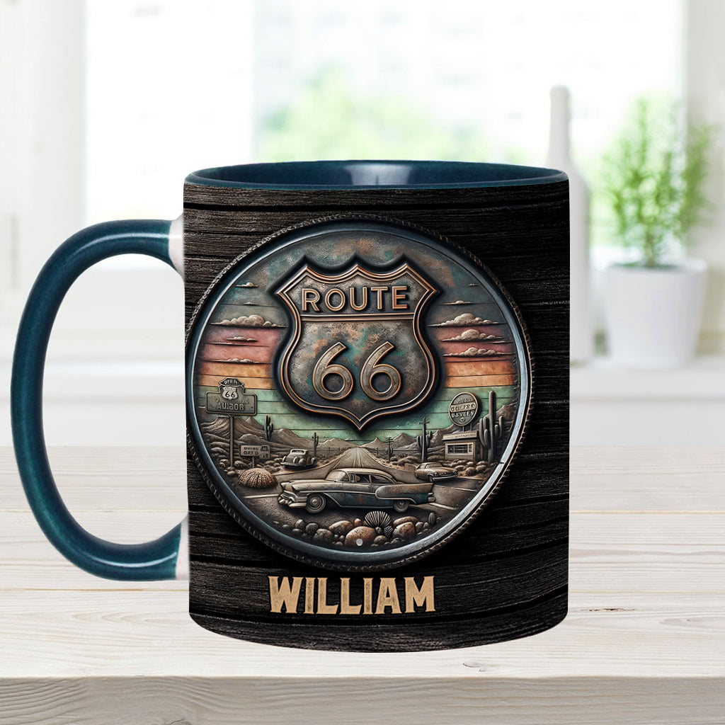 Mug personnalisé Vintage Route 66 Classic Car - Muscle Car