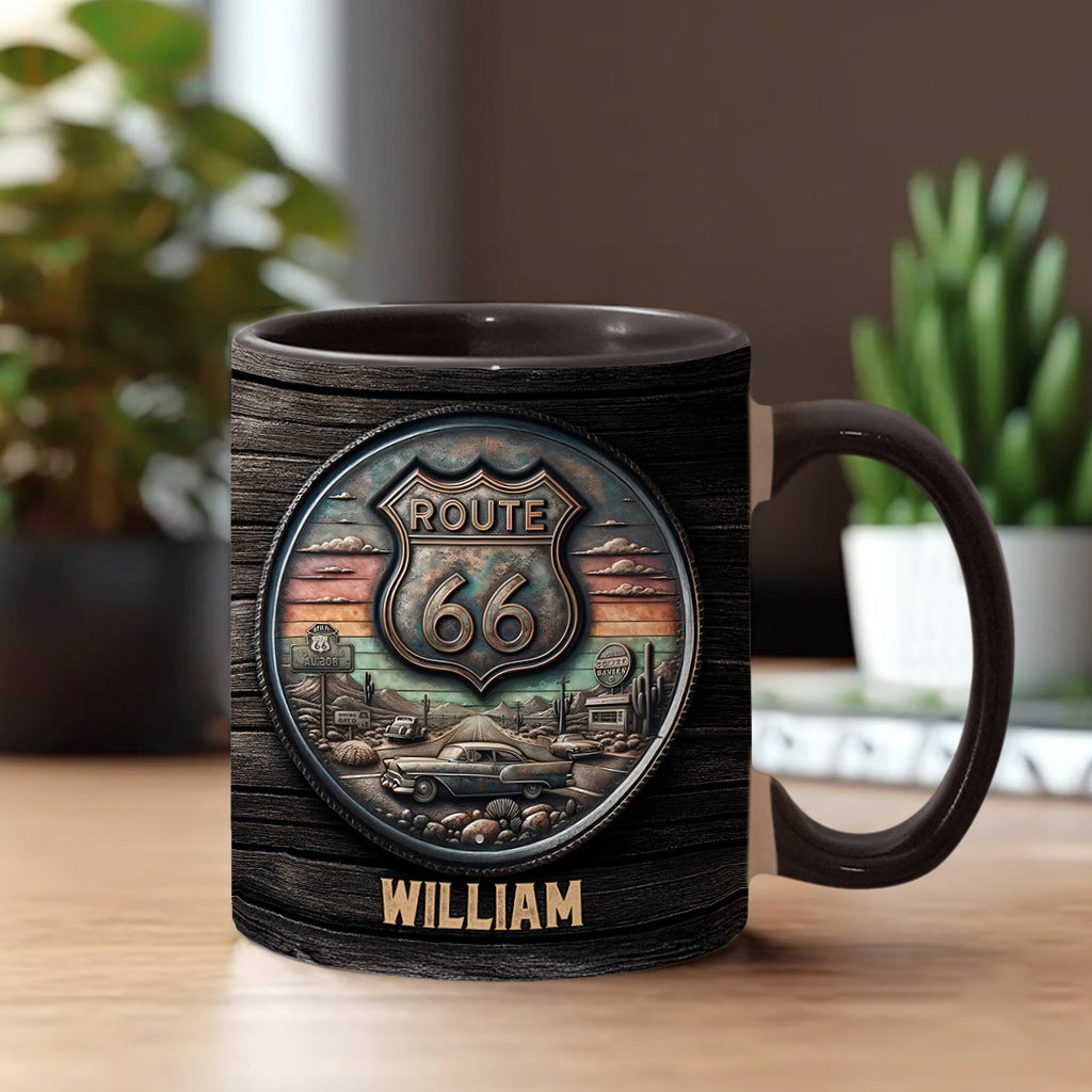 Mug personnalisé Vintage Route 66 Classic Car - Muscle Car