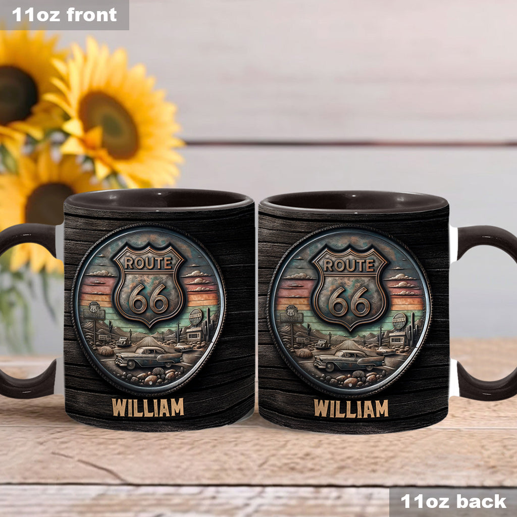 Mug personnalisé Vintage Route 66 Classic Car - Muscle Car