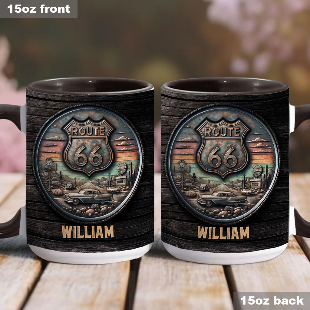 Mug personnalisé Vintage Route 66 Classic Car - Muscle Car