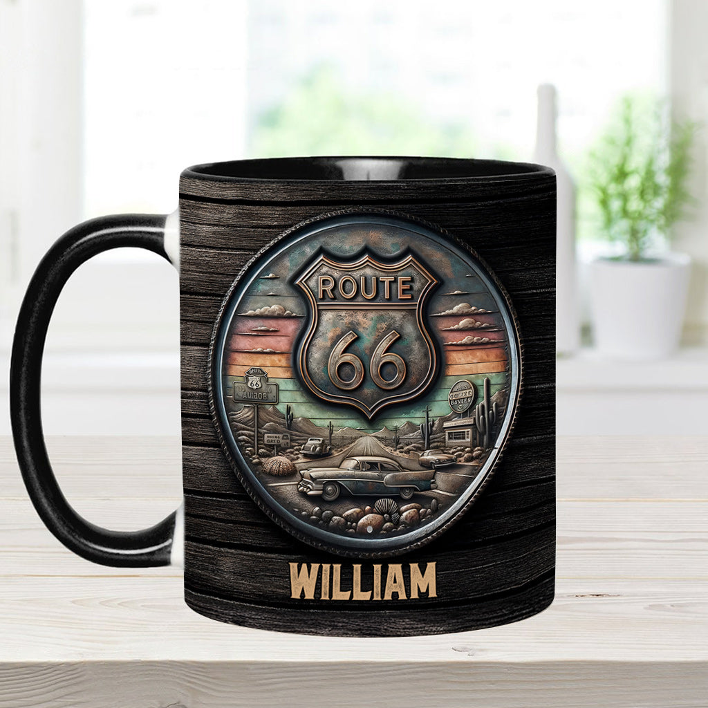 Mug personnalisé Vintage Route 66 Classic Car - Muscle Car