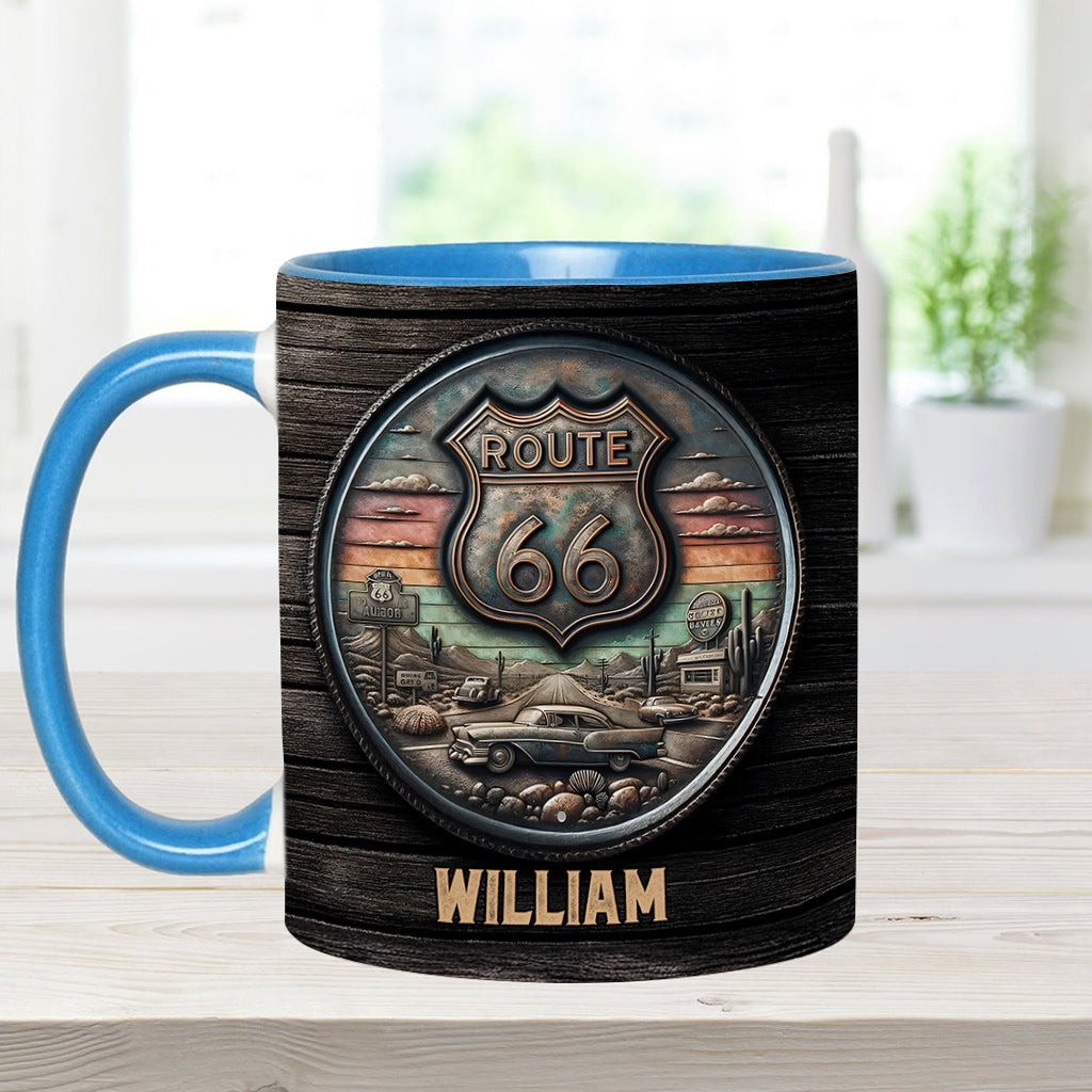Mug personnalisé Vintage Route 66 Classic Car - Muscle Car