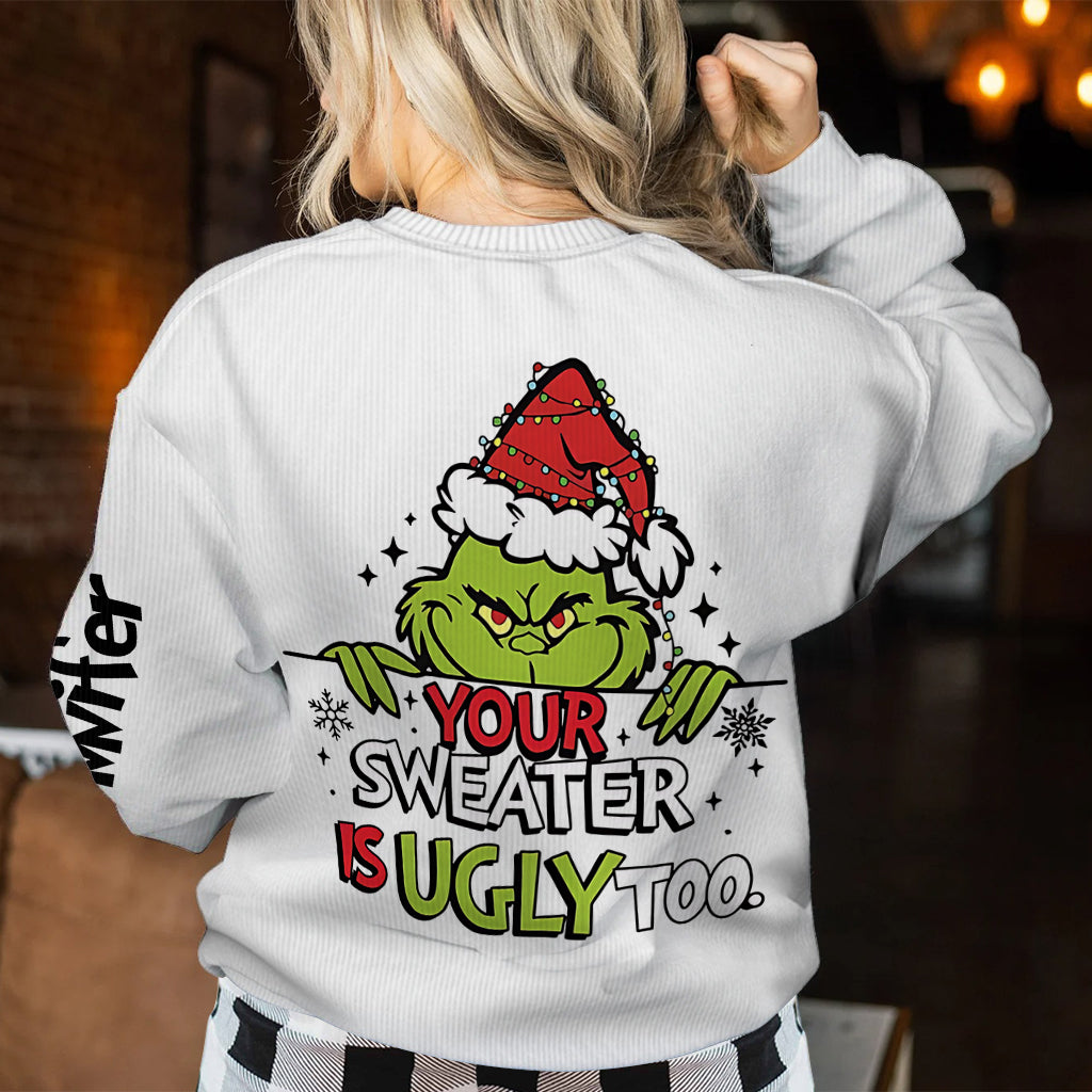 T-shirt « Tous les pulls sont moches » - Pull moche de Noël personnalisé