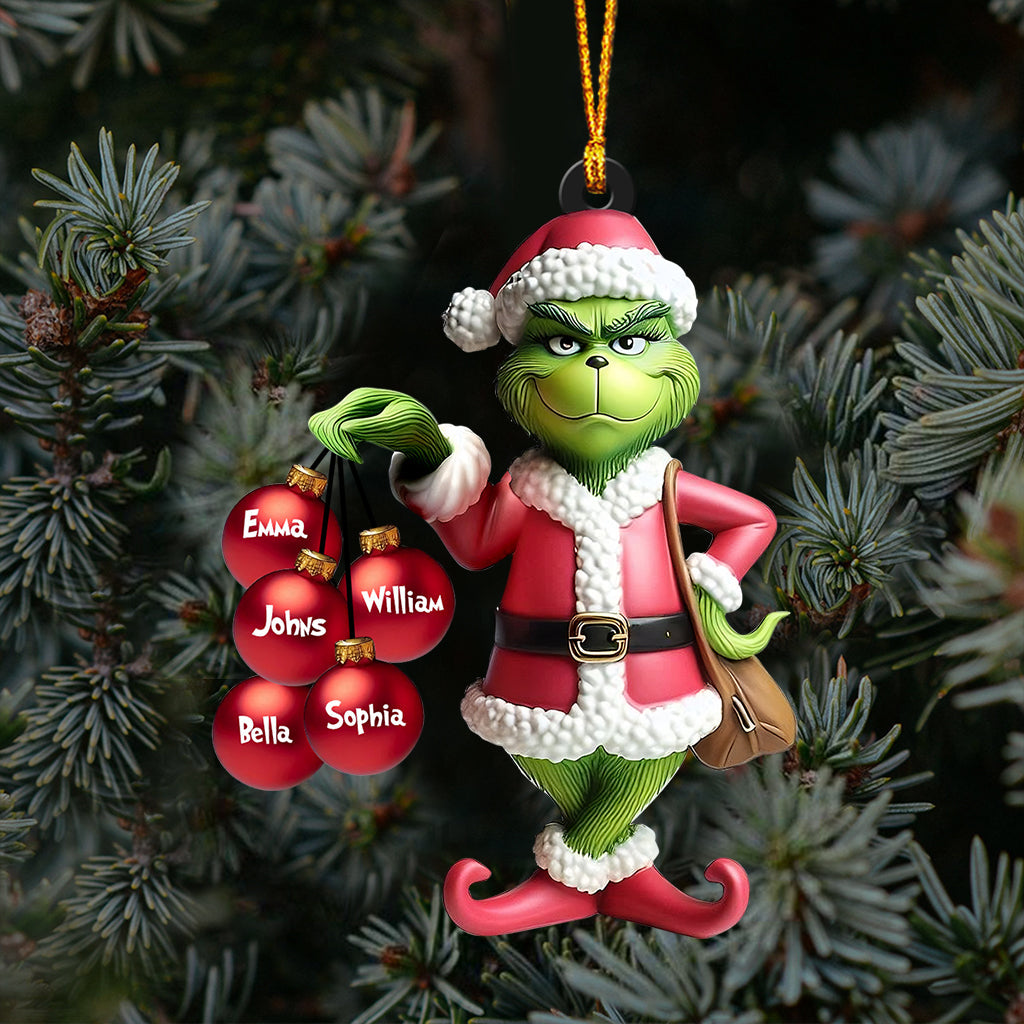 Love My Family - Personalized Stole Christmas Transparent Ornament