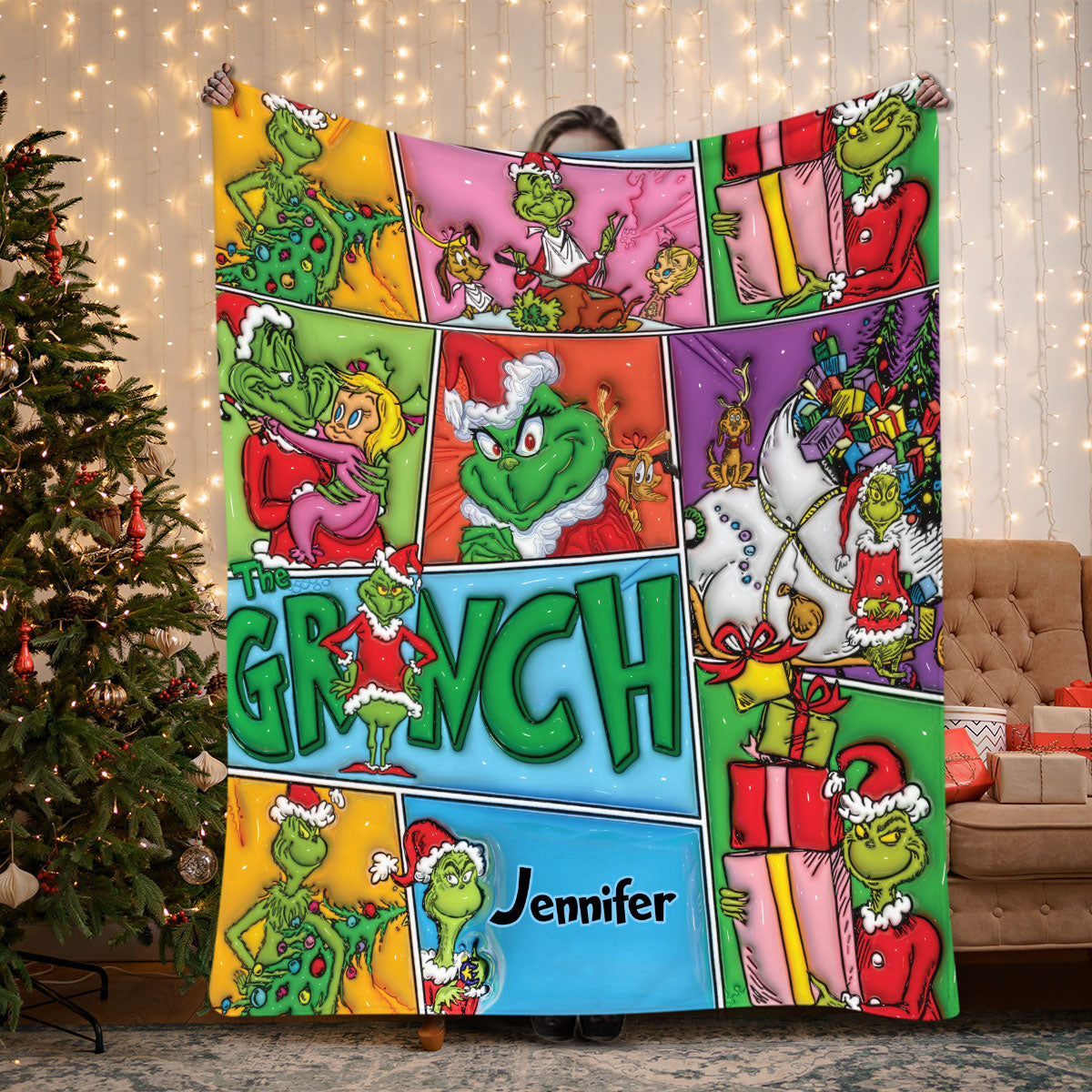 Merry Christmas - Personalized Stole Christmas Blanket