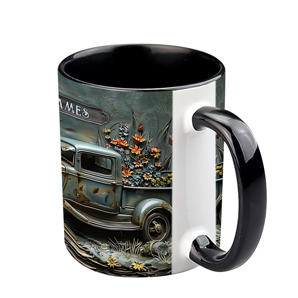 Mug personnalisé à l'effigie d'une voiture classique ou d'une muscle car.
