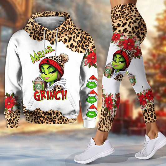 Grinchy Mama - Personalized Stole Christmas Hoodie and Leggings