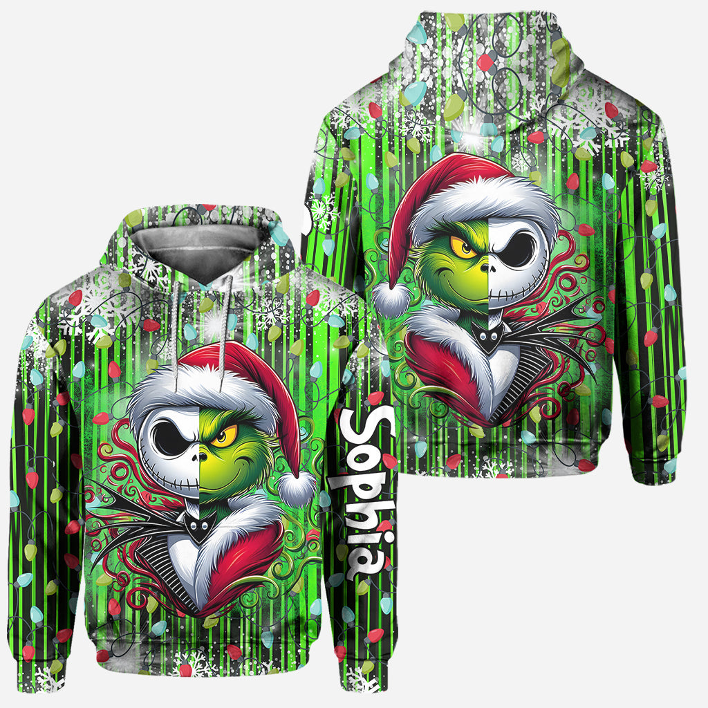 Joyeux Noël ! - Sweat à capuche et legging personnalisés avec étole de Noël