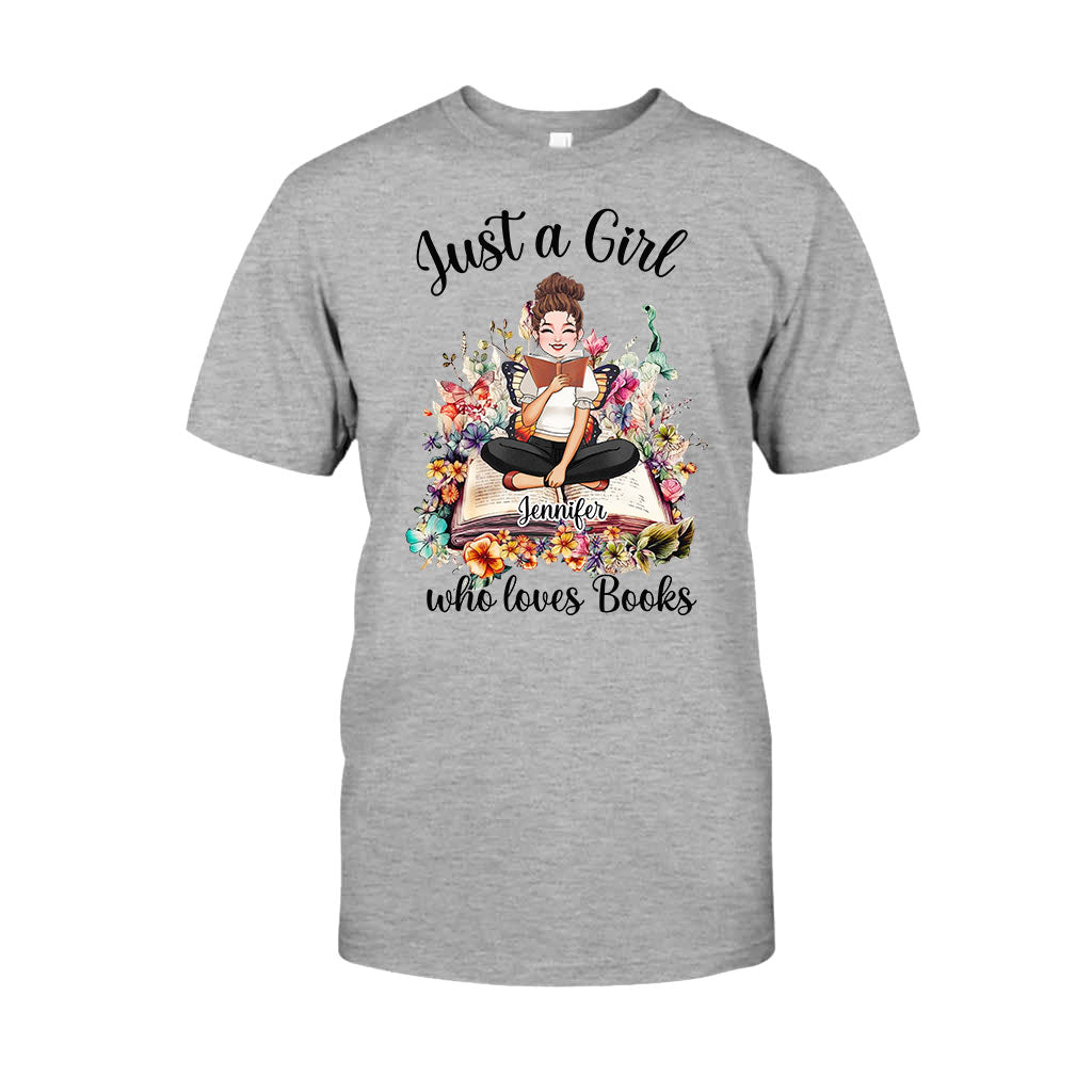 Juste une fille qui aime les livres - T-shirt et sweat à capuche personnalisés sur le thème des livres