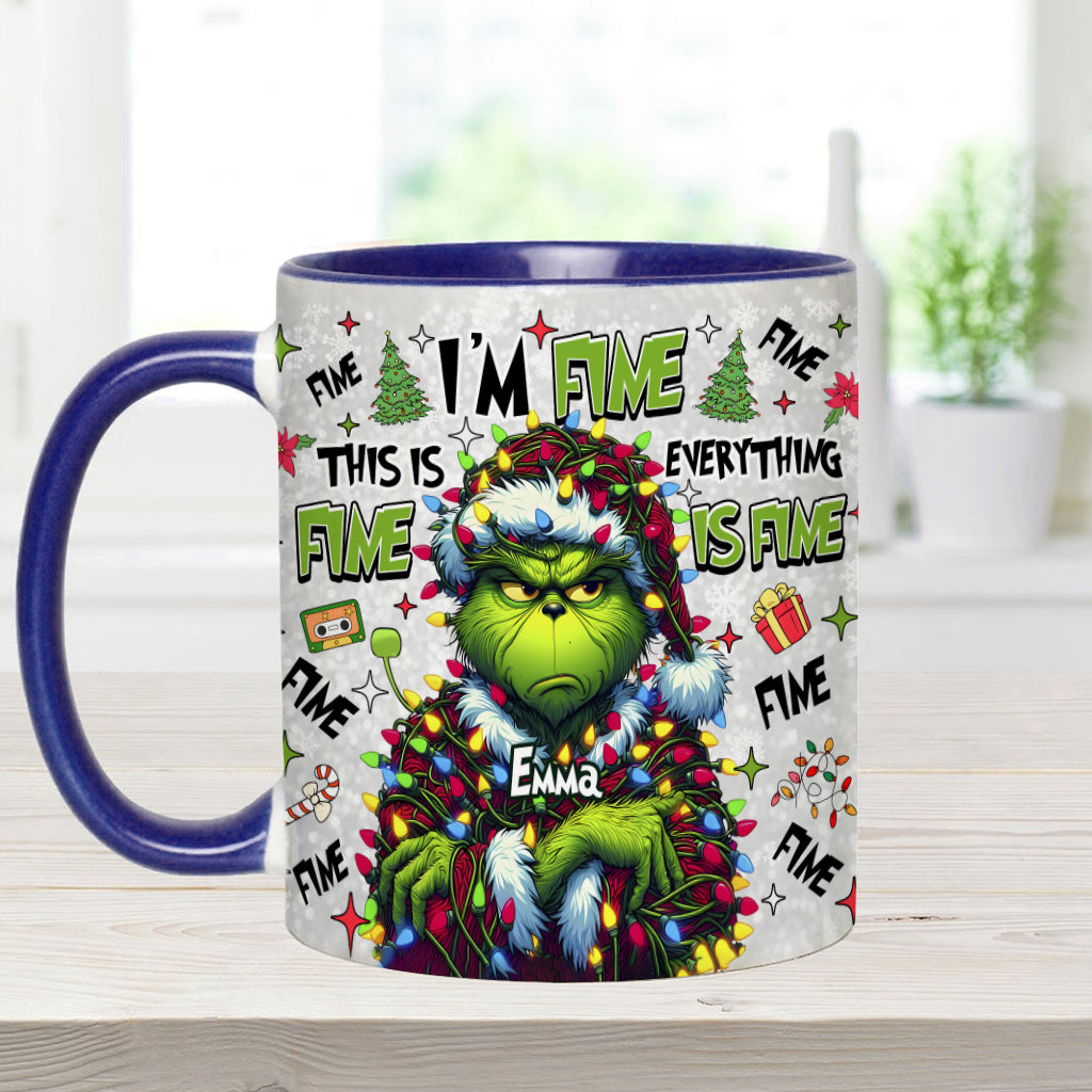 Tout va bien - Mug décoratif de Noël personnalisé avec étole