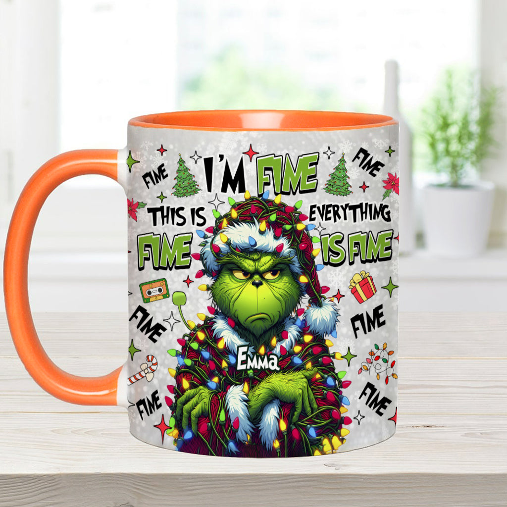Tout va bien - Mug décoratif de Noël personnalisé avec étole