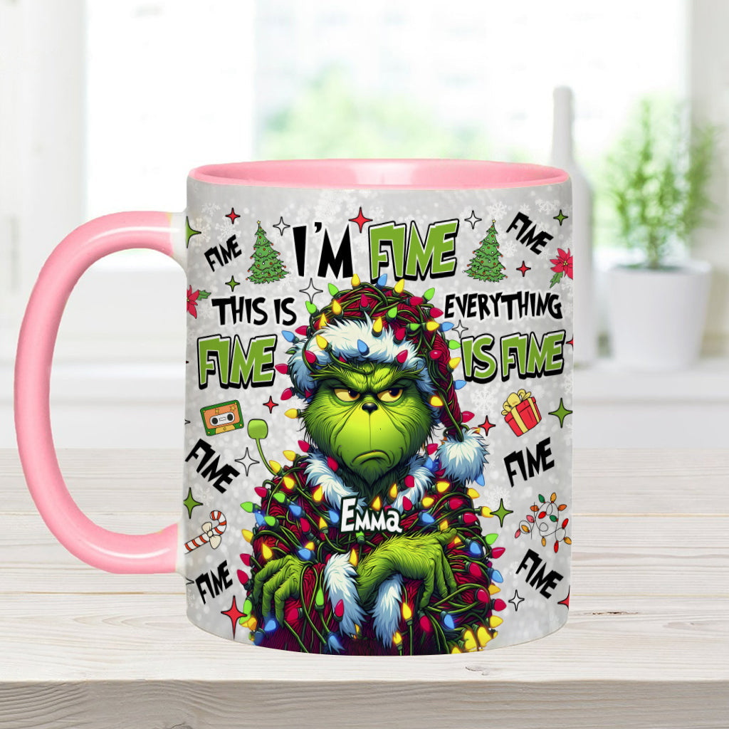 Tout va bien - Mug décoratif de Noël personnalisé avec étole