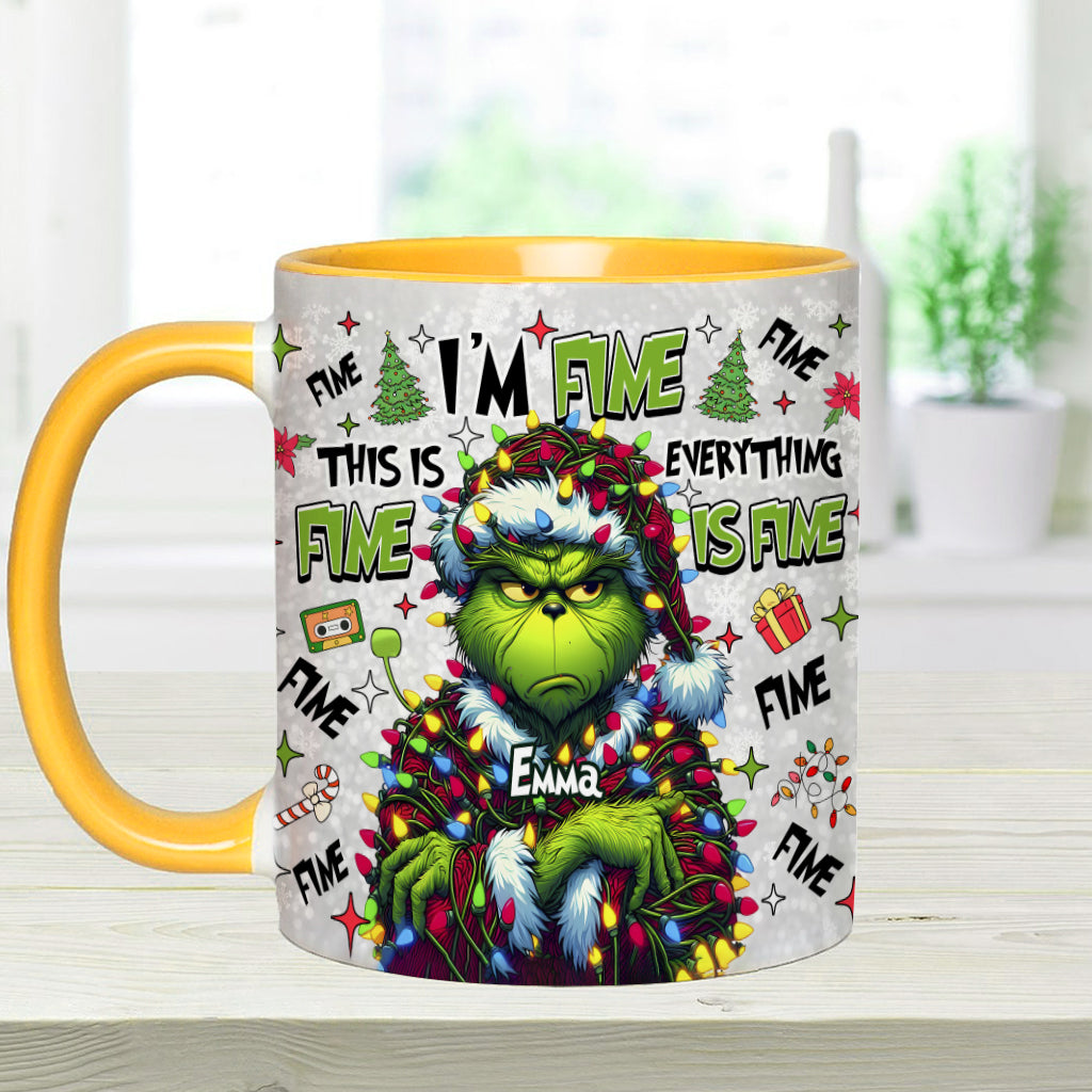Tout va bien - Mug décoratif de Noël personnalisé avec étole
