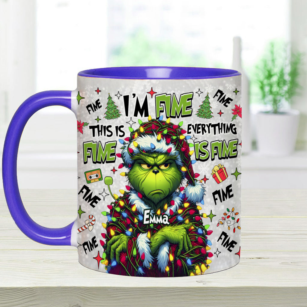 Tout va bien - Mug décoratif de Noël personnalisé avec étole