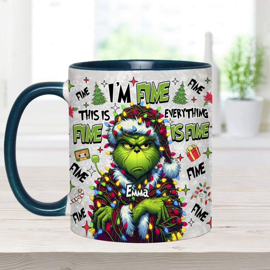 Tout va bien - Mug décoratif de Noël personnalisé avec étole