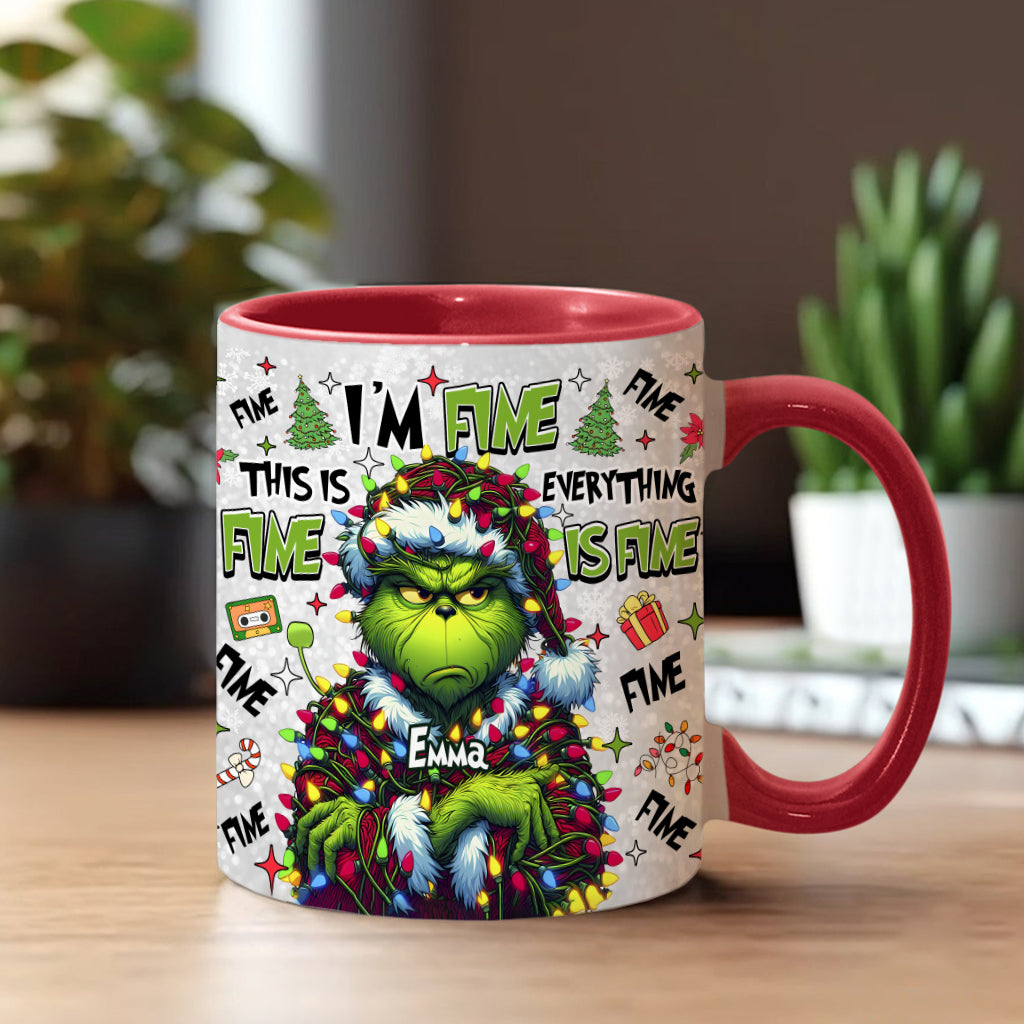 Tout va bien - Mug décoratif de Noël personnalisé avec étole