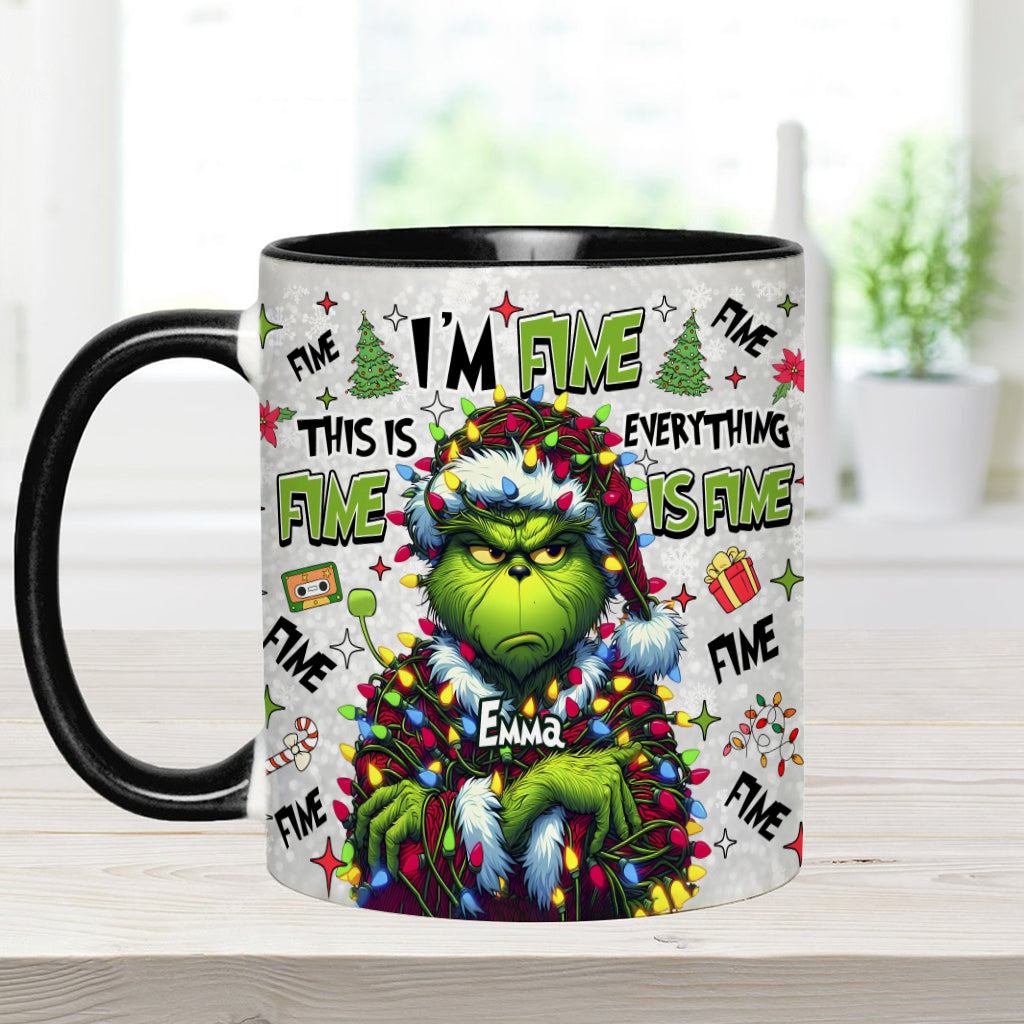 Tout va bien - Mug décoratif de Noël personnalisé avec étole
