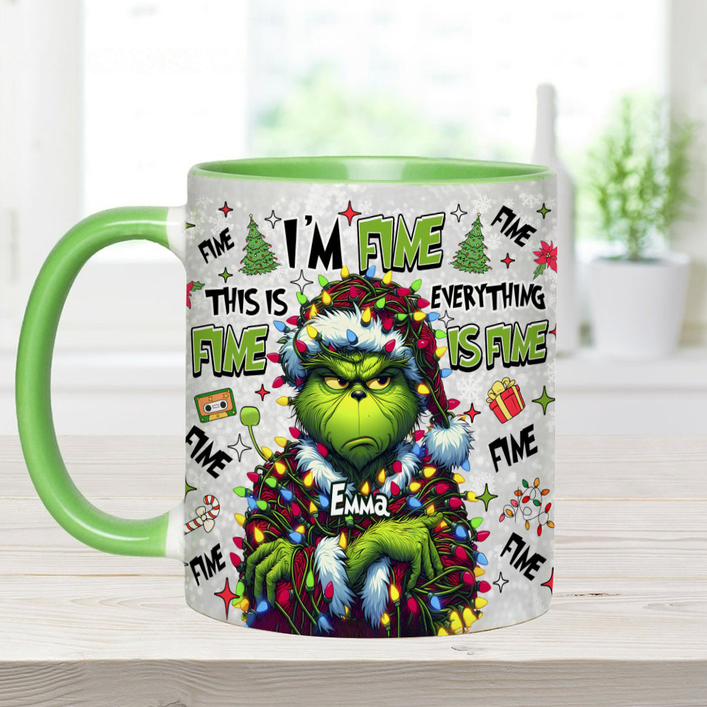 Tout va bien - Mug décoratif de Noël personnalisé avec étole