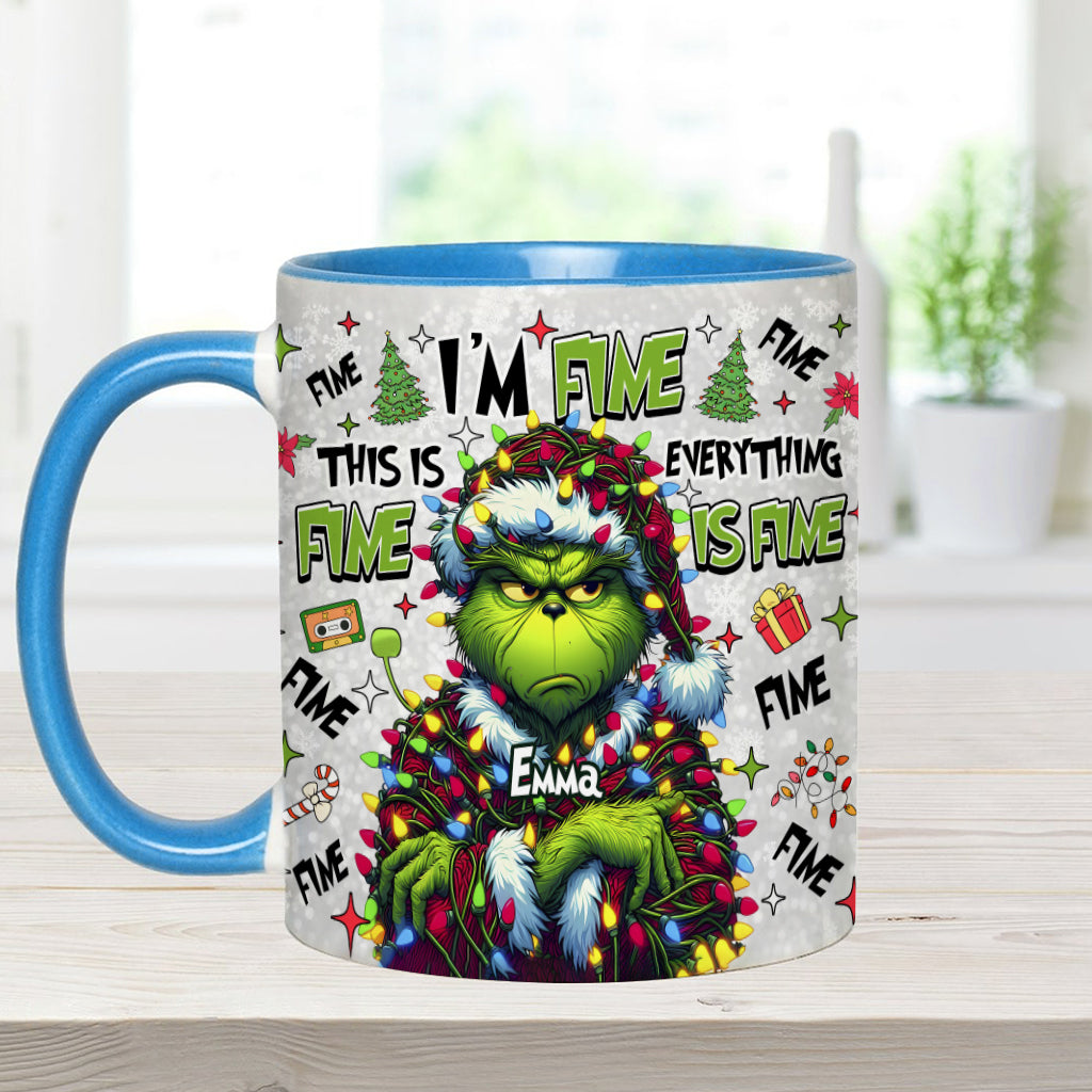 Tout va bien - Mug décoratif de Noël personnalisé avec étole