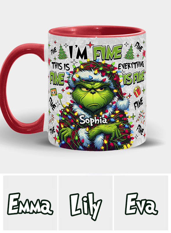 Tout va bien - Mug décoratif de Noël personnalisé avec étole