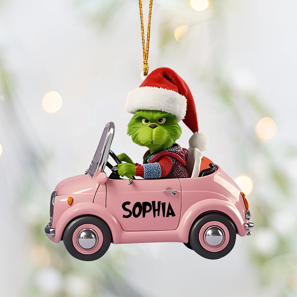 En voiture - Ornement de Noël étole personnalisé