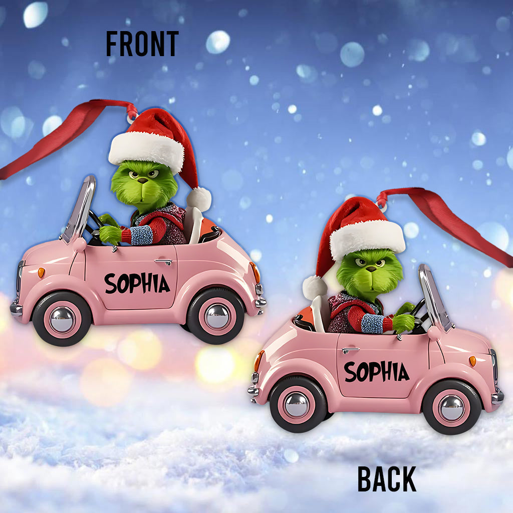 En voiture - Ornement de Noël étole personnalisé
