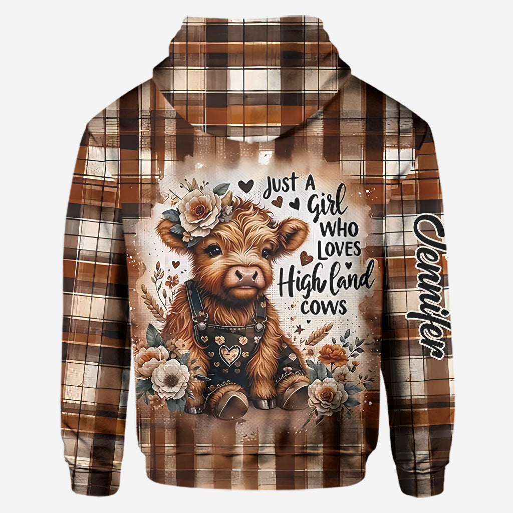 J'adore les vaches des Highlands ! - Sweat à capuche et legging personnalisés avec motif vache des Highlands