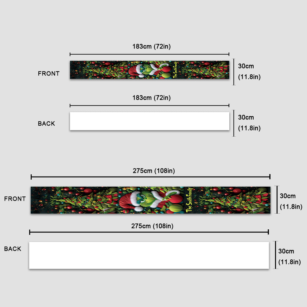 Merry Grinchmas - Personalized Stole Christmas Table Runner