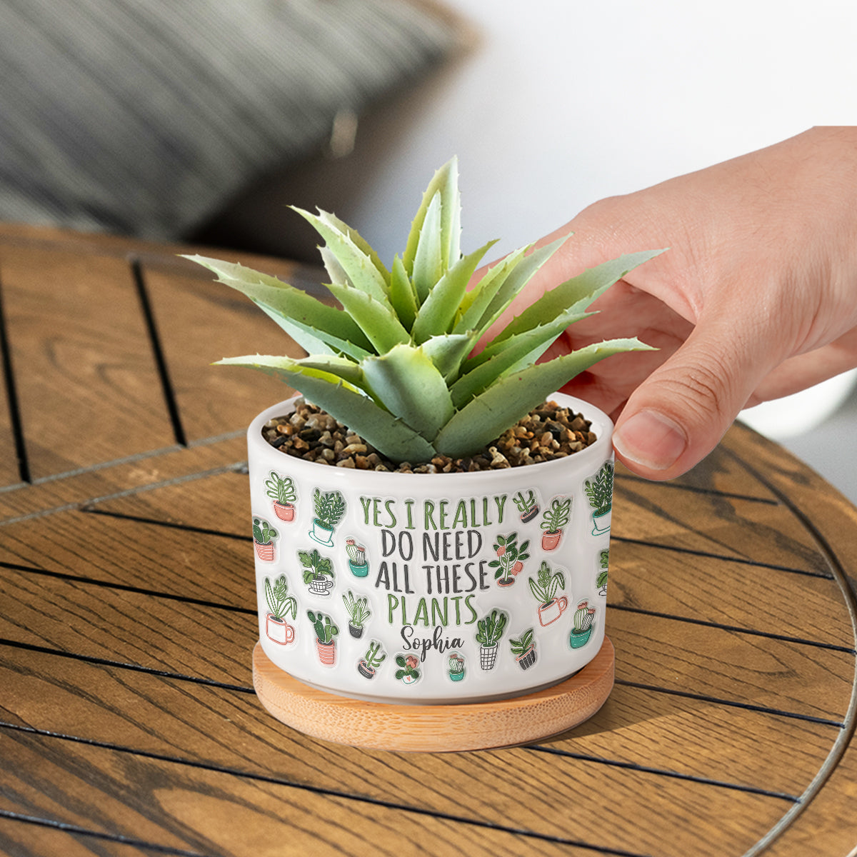 Oui, j'ai besoin de toutes ces plantes - Pot de fleurs en céramique personnalisé