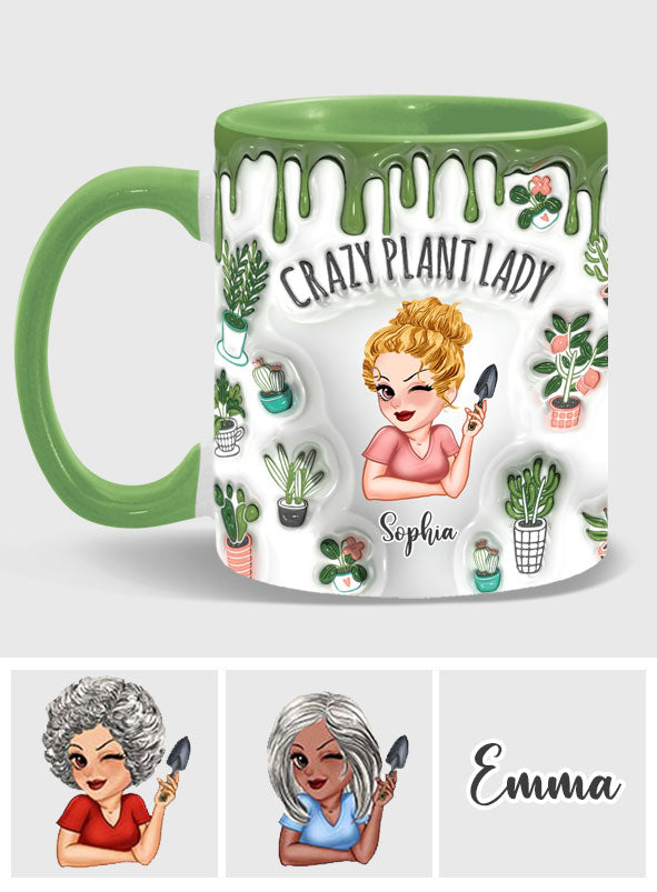 Mug personnalisé « Folle de plantes » - Mug à thème jardinage