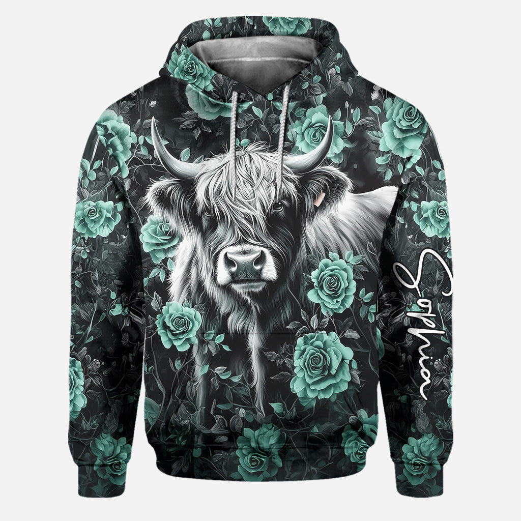 Purple Cow - Sweat à capuche et legging personnalisés Highland Cow