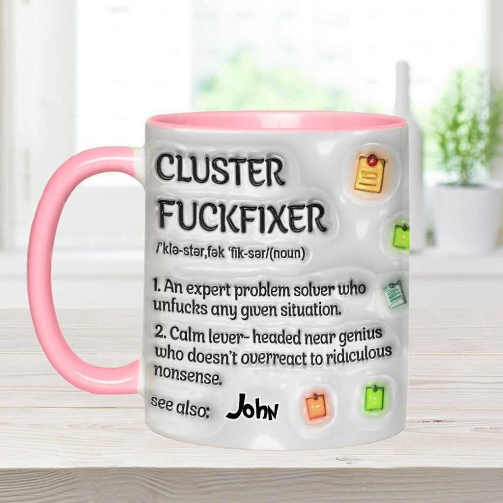 Réparateur de bordel - Mug personnalisé « Foutue de Noël »