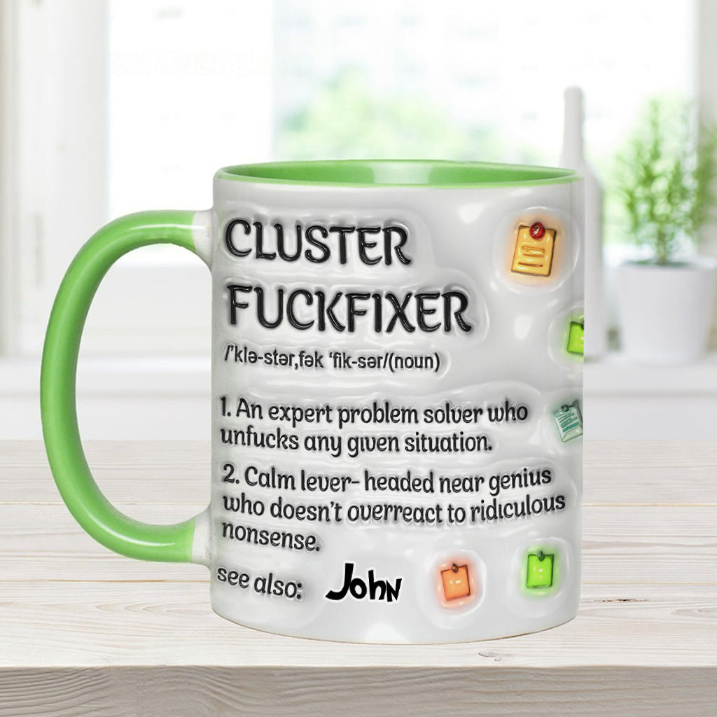 Réparateur de bordel - Mug personnalisé « Foutue de Noël »