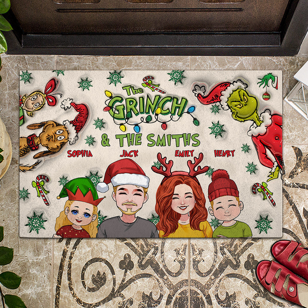 Merry Christmas - Personalized Stole Christmas Doormat