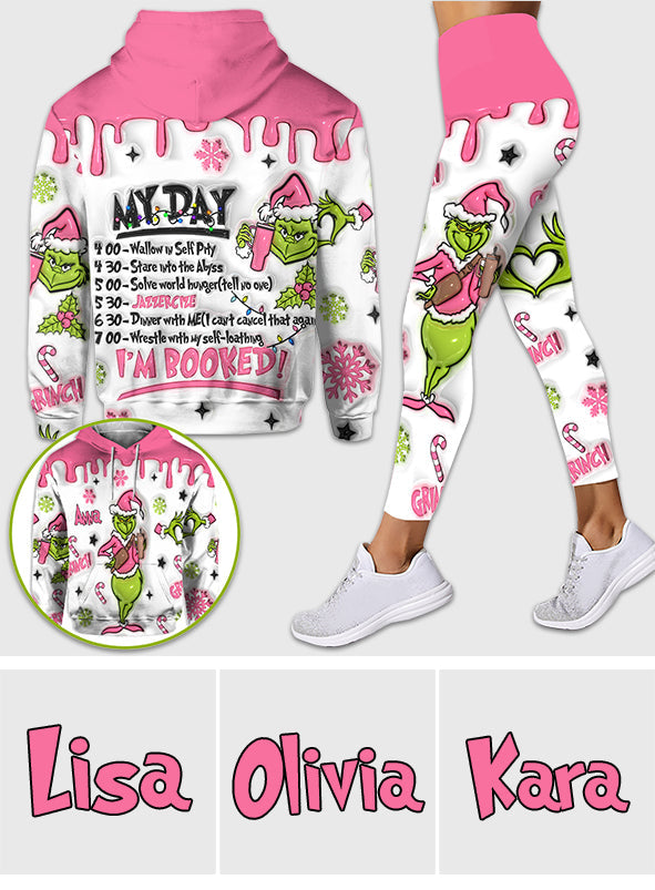 Je suis réservé(e) - Sweat à capuche et legging personnalisés « Étole de Noël »