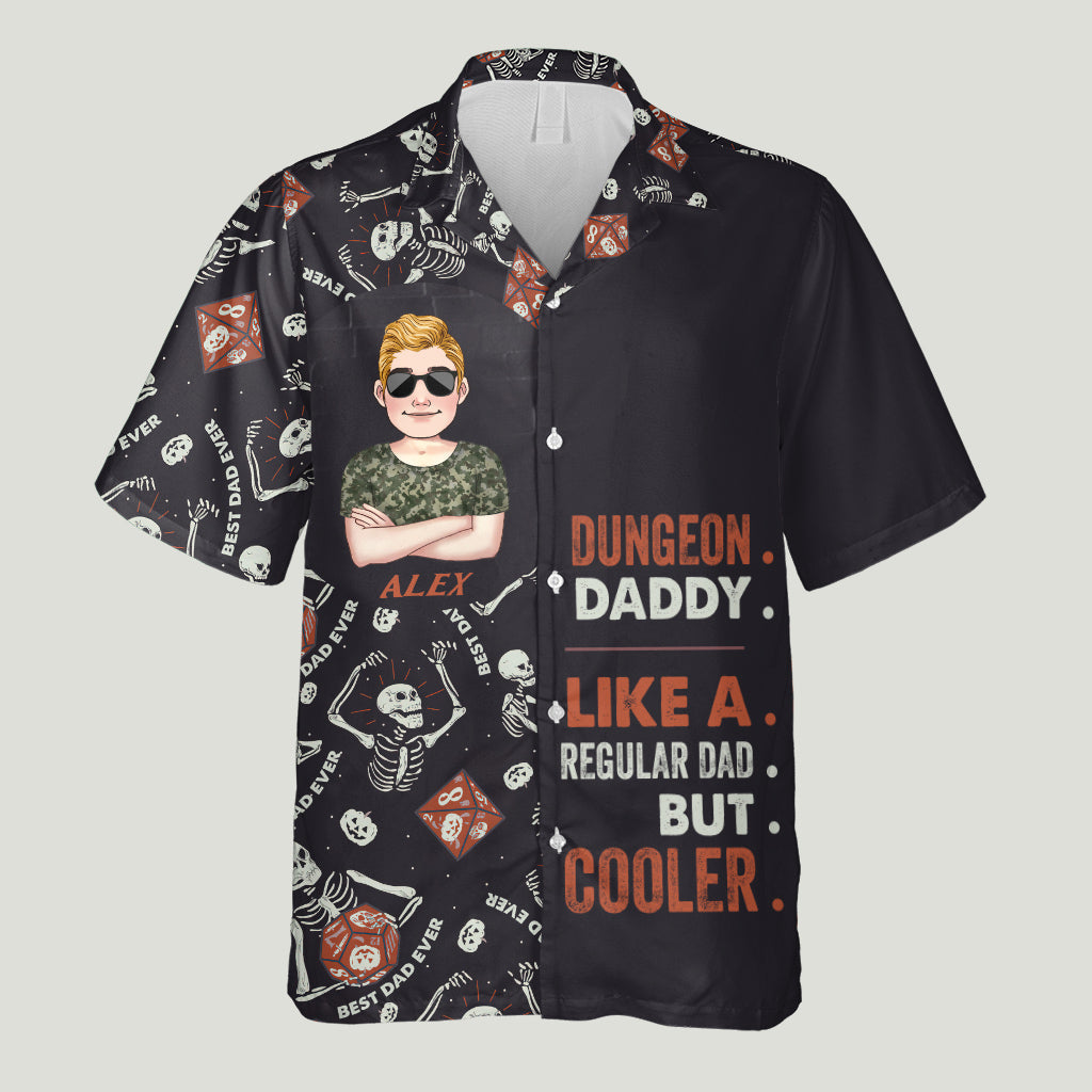 Comme un papa normal, mais en plus cool - Chemise hawaïenne RPG personnalisée