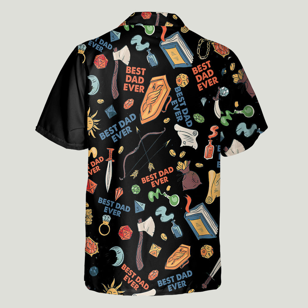 Comme un papa normal, mais en plus cool - Chemise hawaïenne RPG personnalisée