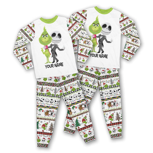 Joyeux Noël - Ensemble pyjama et étole de Noël personnalisés
