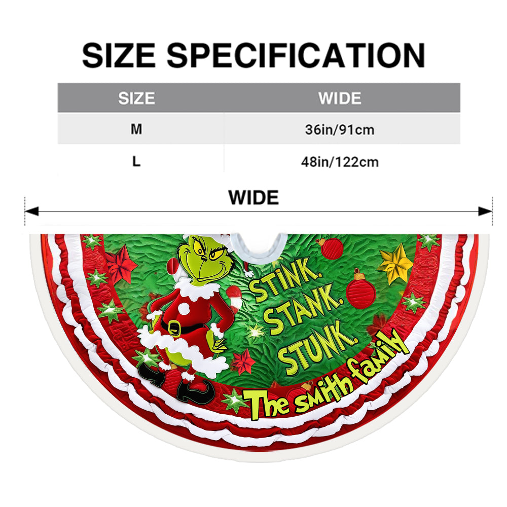 Stink Stunk - Personalized Stole Christmas Tree Skirt