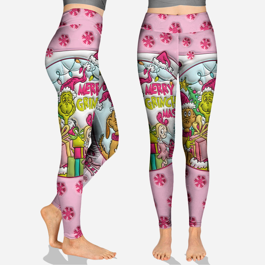 Pink Christmas - Personalized Stole Christmas Hoodie and Leggings