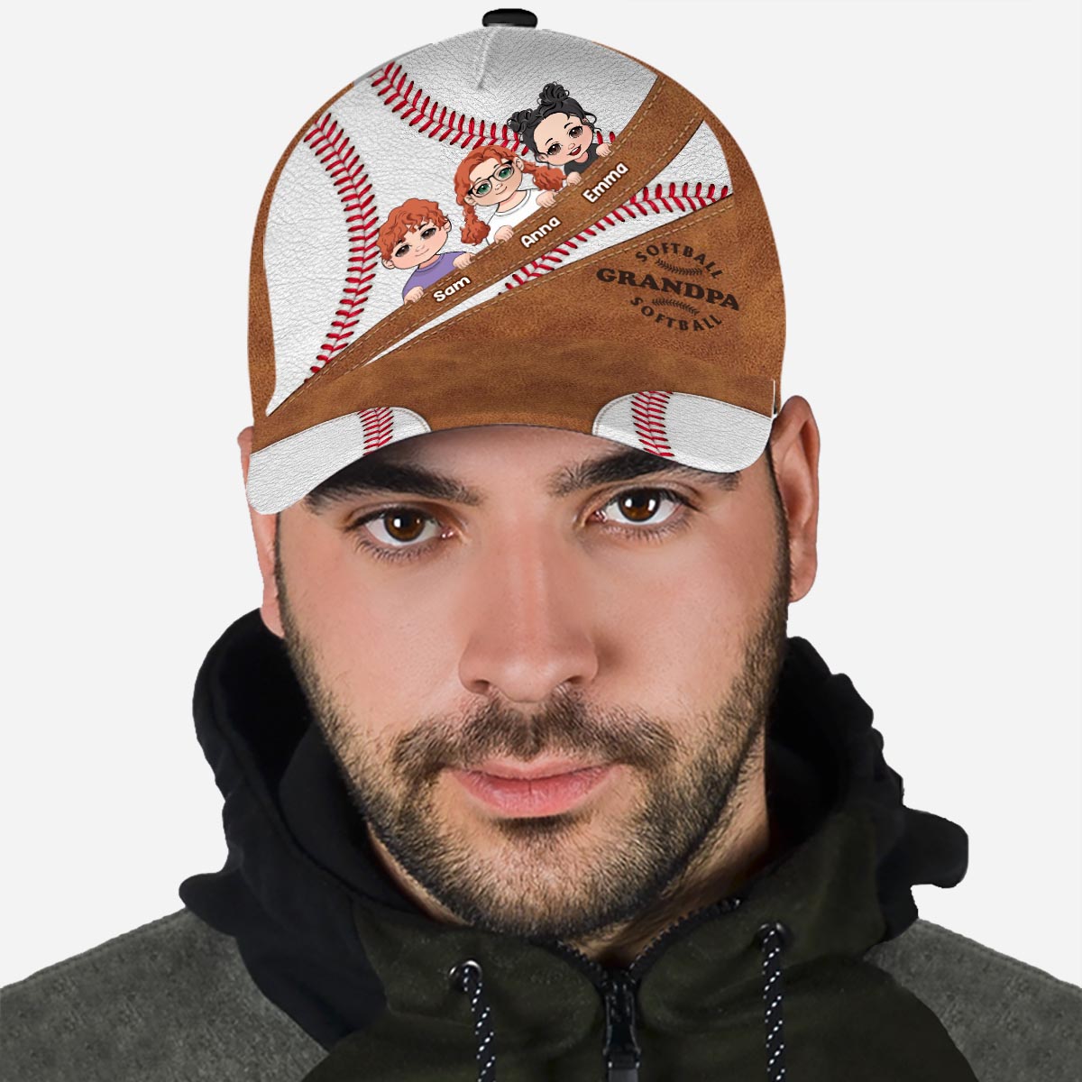 Baseball MomGrandmaDad - Personalized Baseball Classic Cap