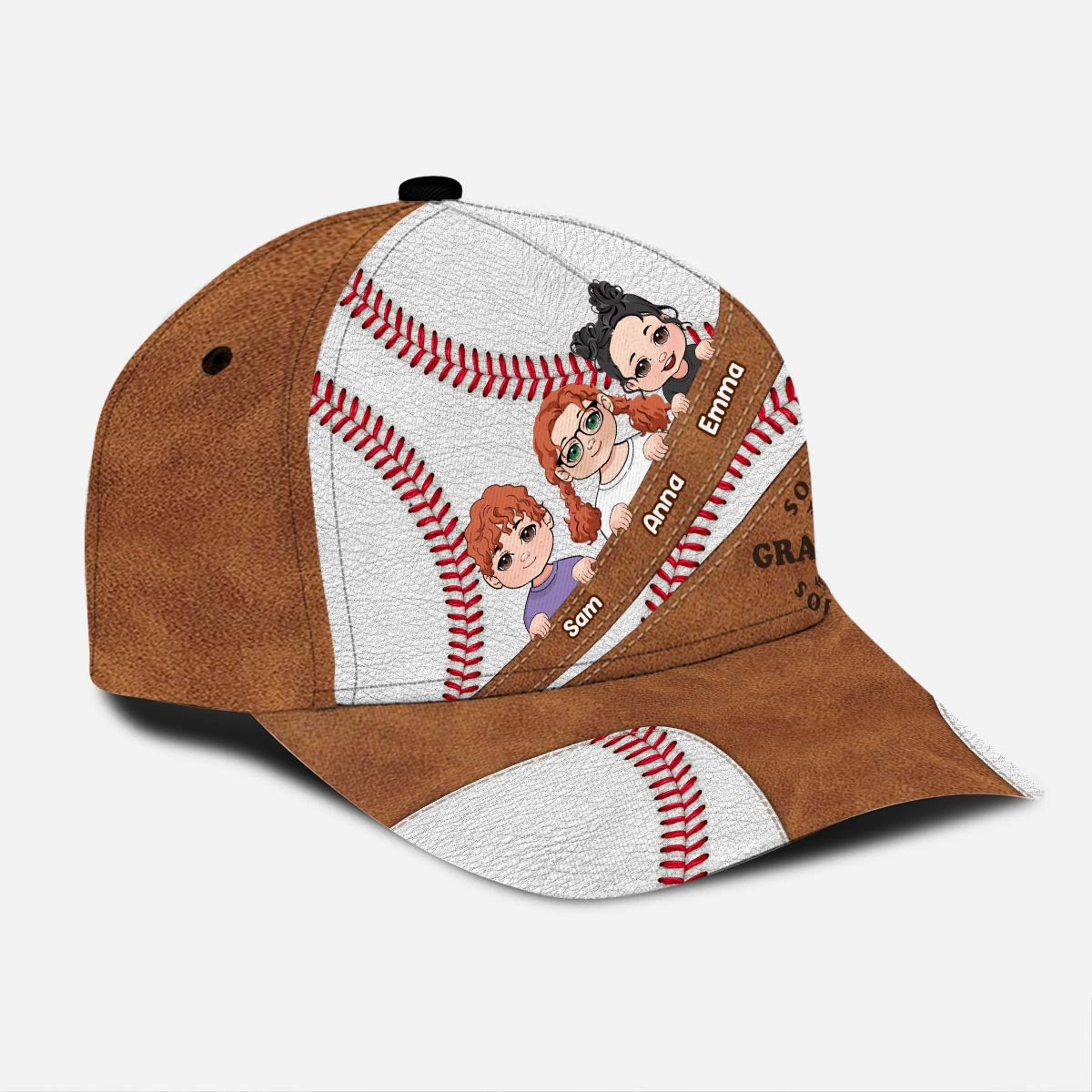 Baseball MomGrandmaDad - Personalized Baseball Classic Cap
