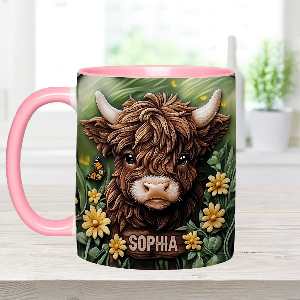 Mug personnalisé « Bébé vache des Highlands »