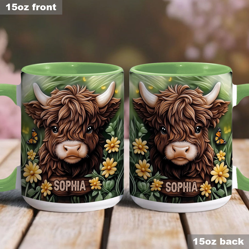 Mug personnalisé « Bébé vache des Highlands »
